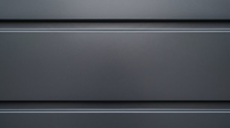 After garage door spray painting London – flawless anthracite grey satin finish close-up